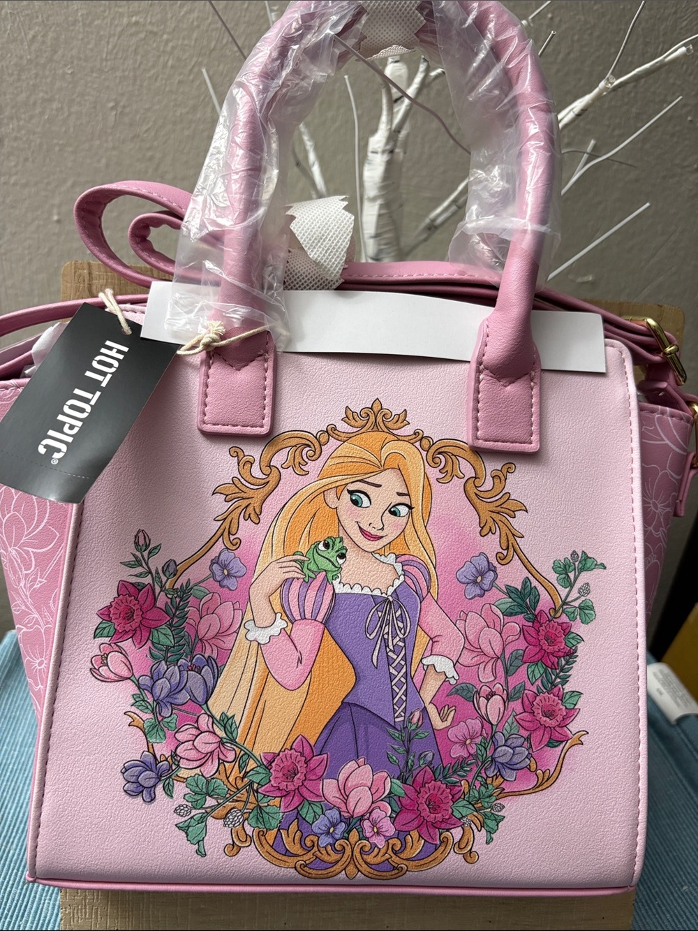 LOUNGEFLY disney princess tangled satchel/ crossbody